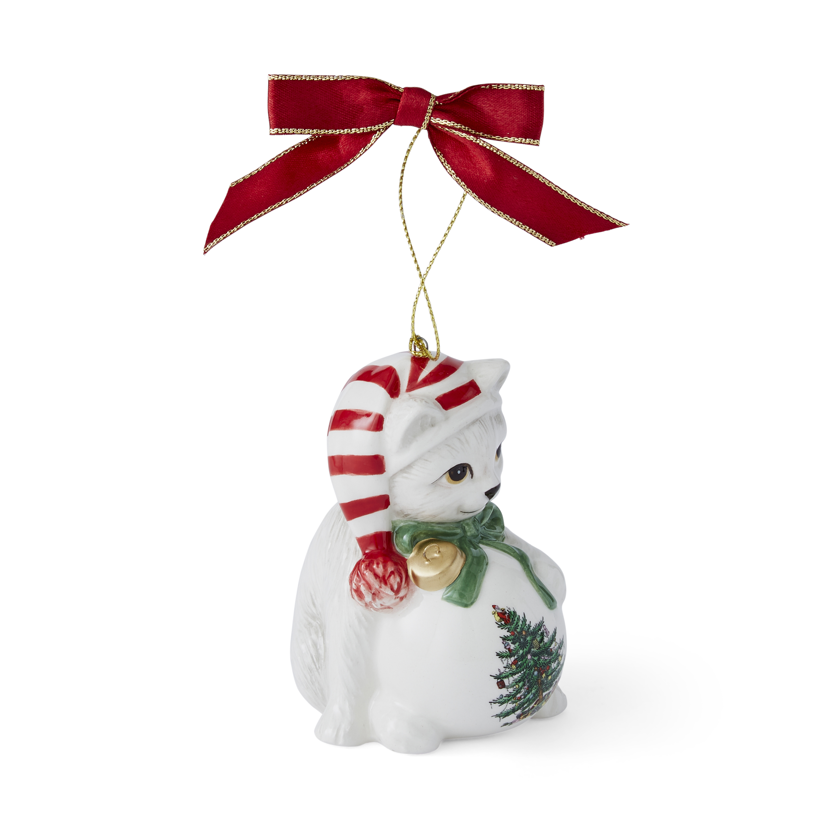 Christmas Tree Playful Kitten Ornament image number null